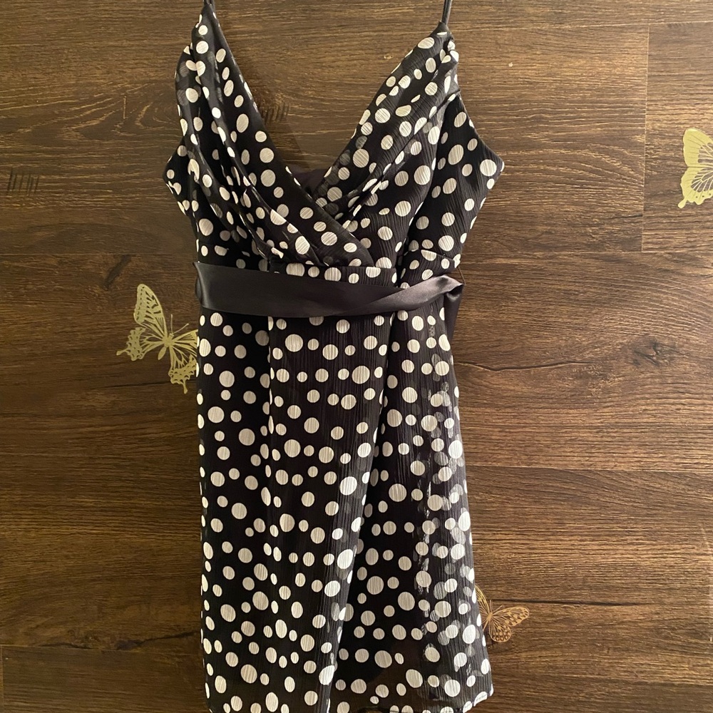 Elegant Black and White Polka Dot Tank Top